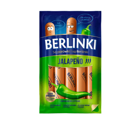 Animex Morliny Berlinki Jalapeno Wieners 250g