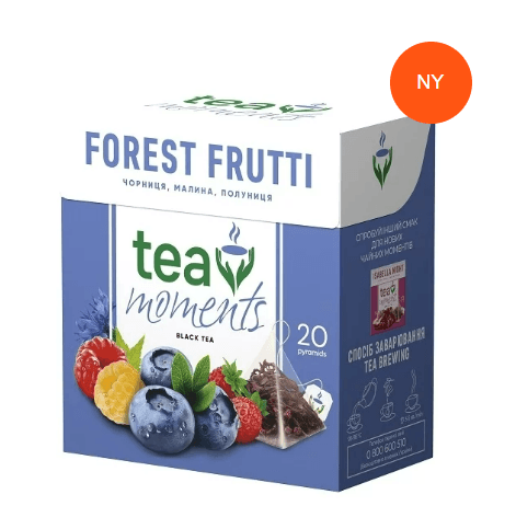 Svart te i pyramidene "Forest fruits" Tea moments 34g