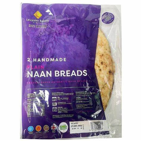 Naan Brød Plain 3 Flamed Baked