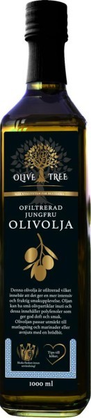 OLIVE TREE Ufiltrert Virgin Olivenolje Omega 1 L