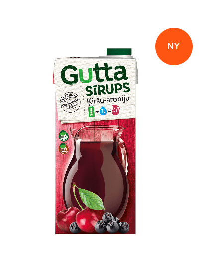 Kirsebær-aronia sirup Gutta, 1L