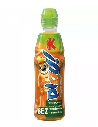 KUBUS PLAY CARROT-RED ORANGE LIME DRINK 400ML MASPEX PET