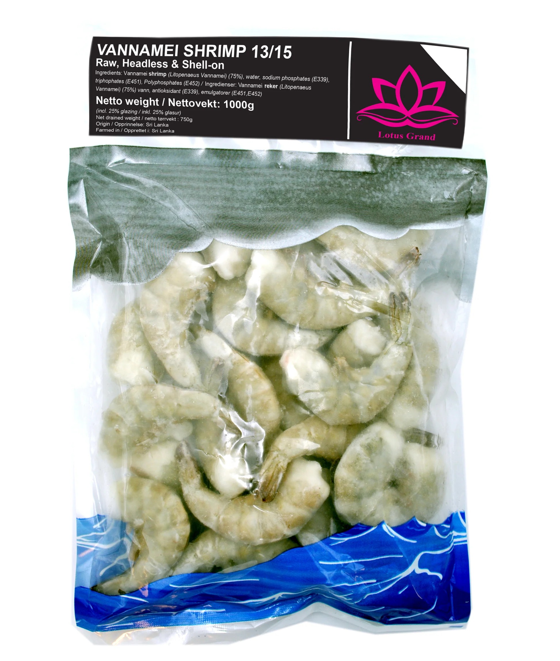 VANNAMEI HLSO shrimp 13/15 1kg