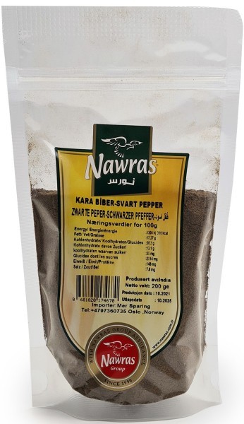 NAWRAS Sort Pepper Pulver 200 g