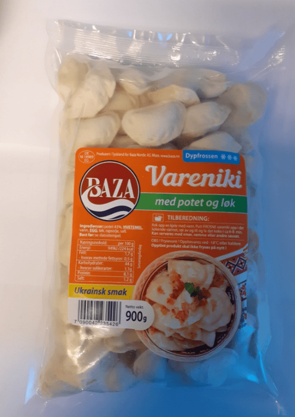 VARENIKI BAZA M/POTET OG LØK 900G