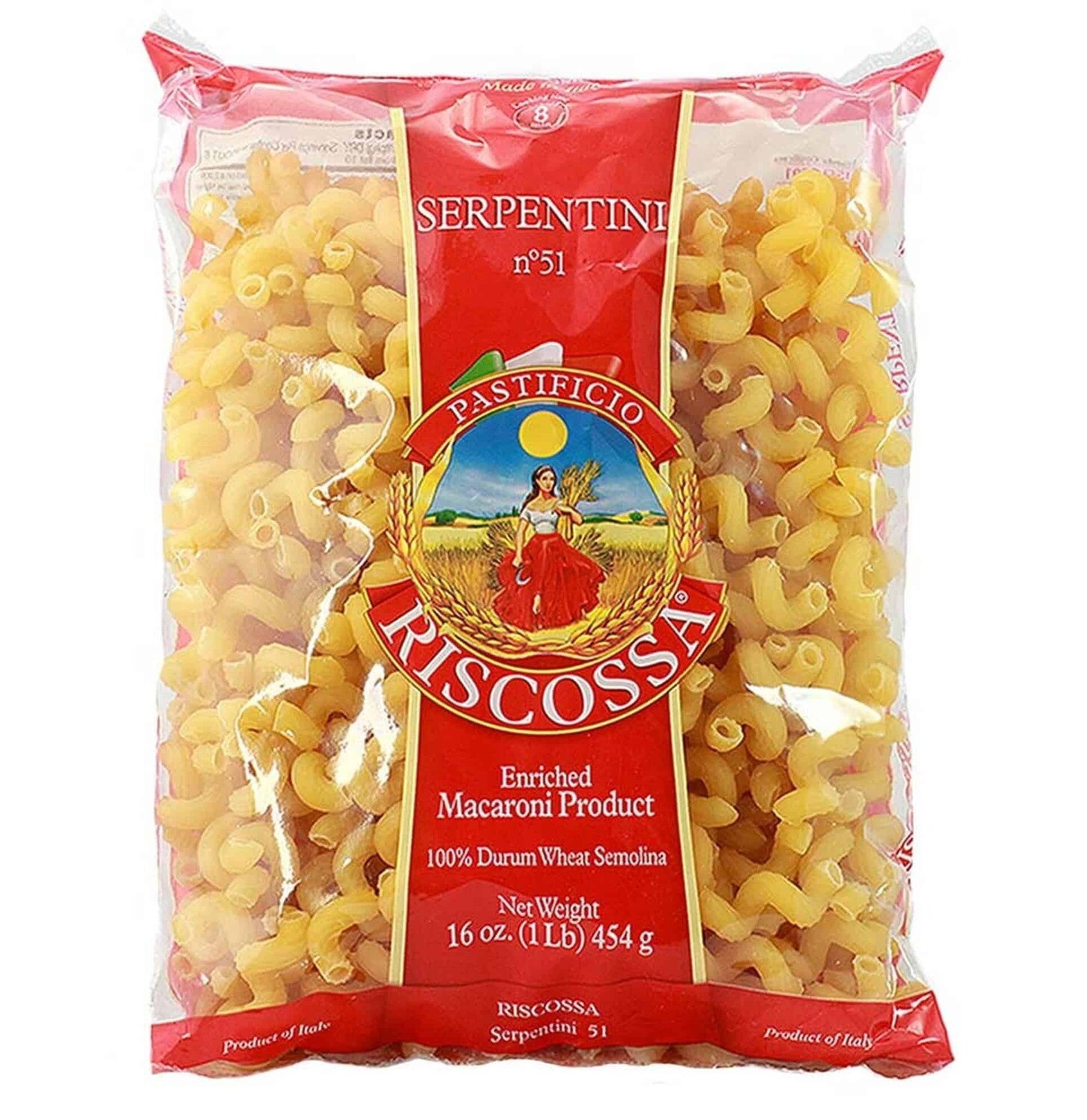 Riscossa Serpentini Pasta 500g