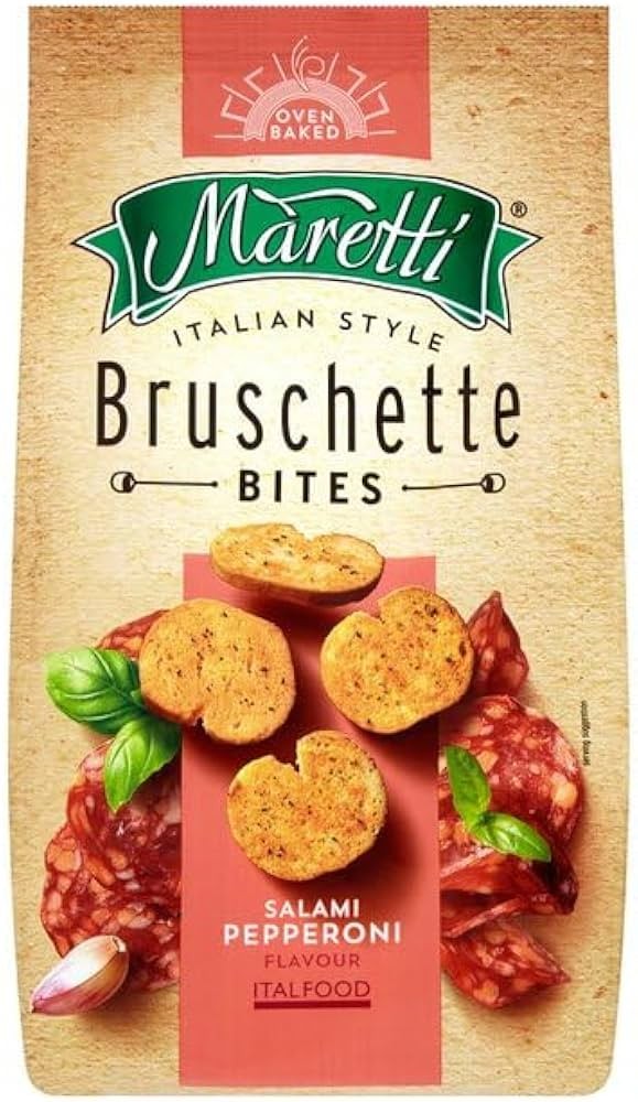 Bruschetta Brødchips Salami-Pepperoni 70g