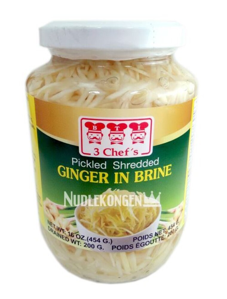 3 CHEFS Pickled shredded ginger in brine 454g