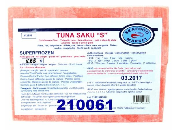 SEAFOOD MARKET Saku yellow tuna 1kg