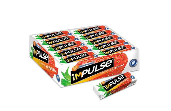 Impulse Chewing Gum Strawberry 14gr