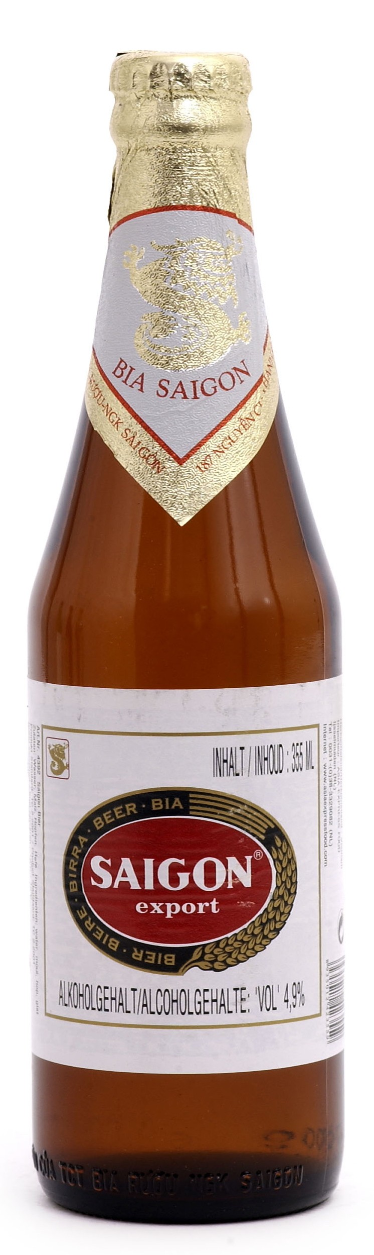 SAIGON Export beer 4,9% 300 ml