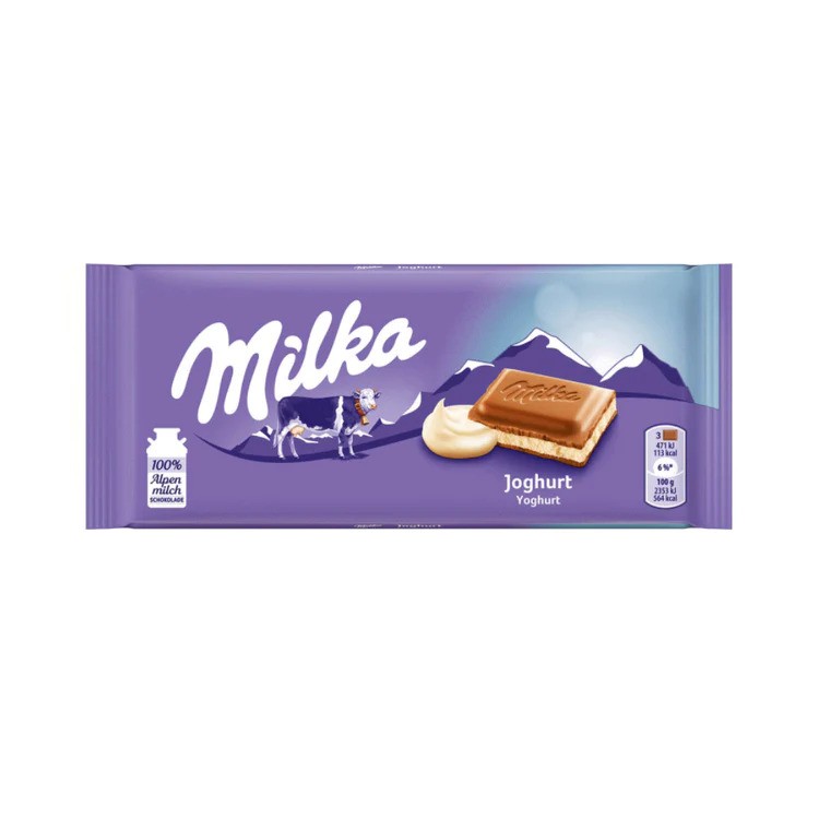 Mondelez Milka Yoghurt Alpine Milk Chocolate 100G