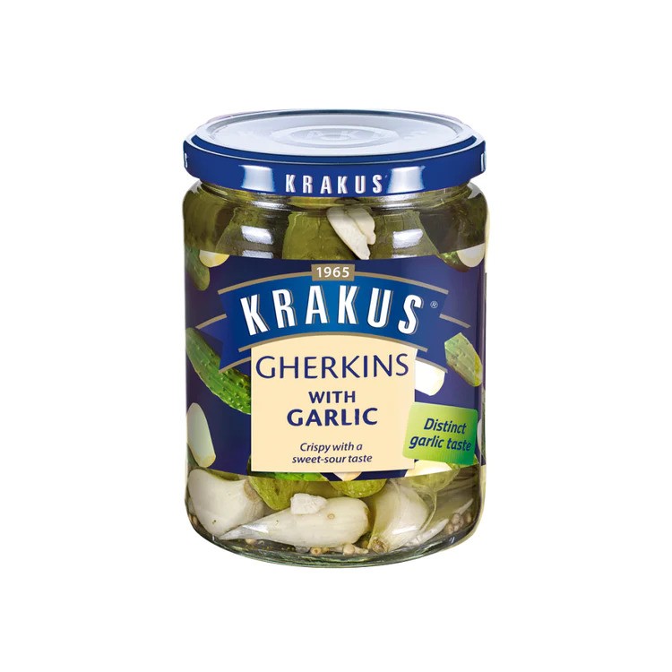 ( Agurk ) 934 Krakus Gherkins With Garlic 500g