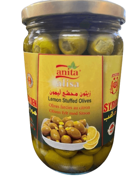 Anita Golden Syria Stuffed Olives With Lemon 640g