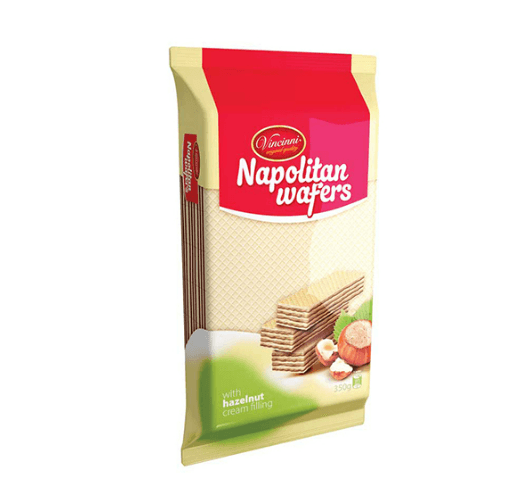 Vincinni Napolitan Wafers Hazelnut 350gr