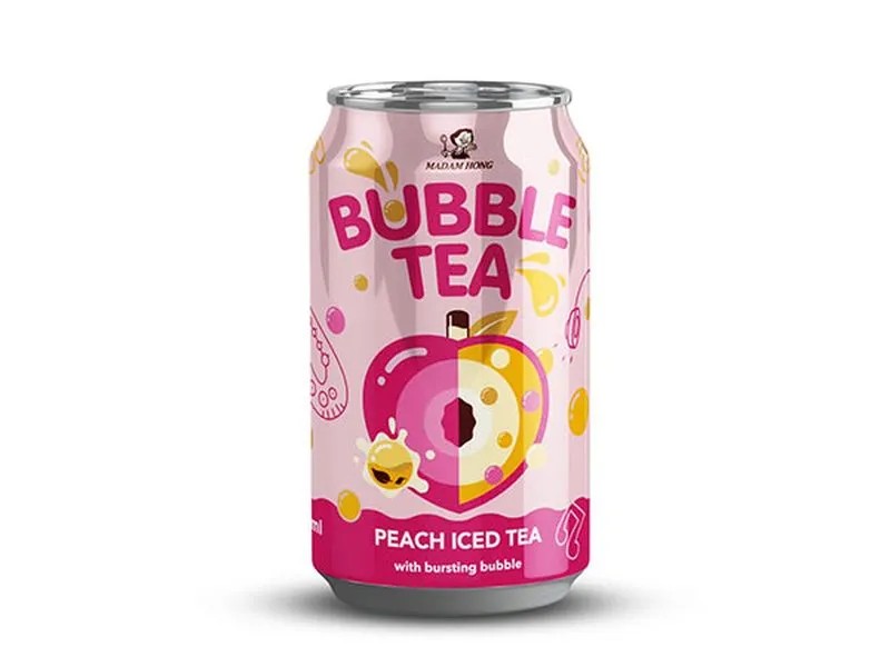 MADAM HONG Bubble tea - Peach iced tea 320 ml