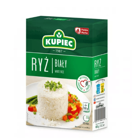 Kupiec Ryz Bially 4*100g