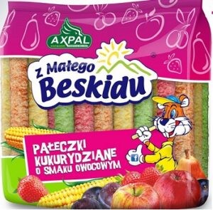 Axpal Corn puffs Beskidu med fruktsmak, 60g - Polon -