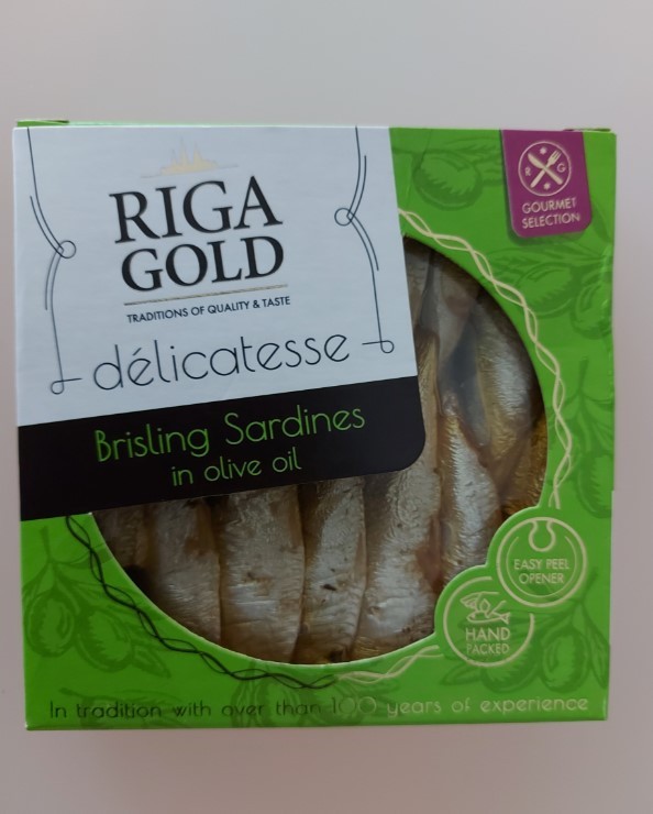 SARDINER RIGA GOLD I OLIVEN OLJE 120G