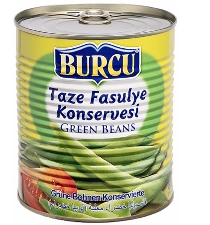 BURCU GRØNNE BØNNER I BOKS / YESIL FASULYE 800 GR