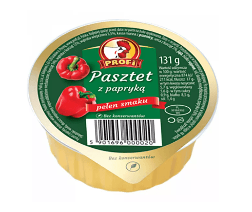 PASZTET Z DROBIEM I PAPRYKA 131G PROFI