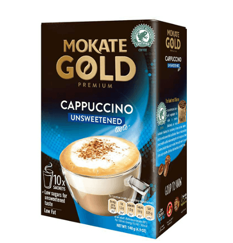 Mokate Gold Prem. Cappuccino Unsweetened 14gr X 10