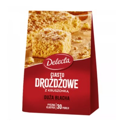 DELECTA CIASTO DUZA BLACHA DROZDZOWE 600G