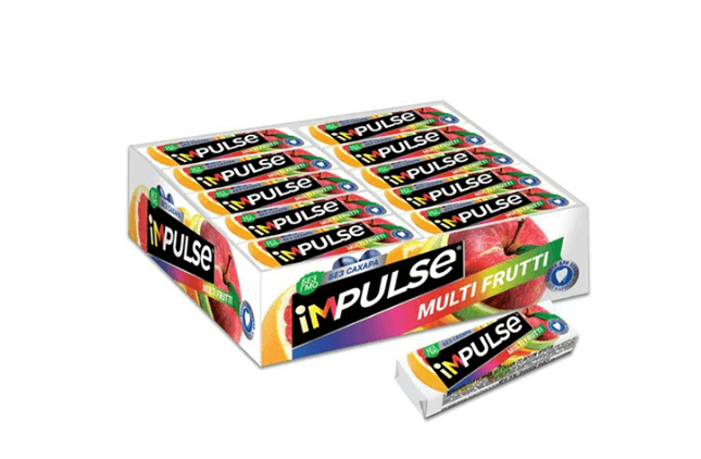 Impulse Chewing Gum Multi Fruit 14gr