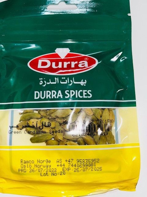  Durra Cardamom Whole Seed  15gr