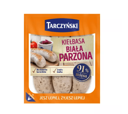 BOILED WHITE SAUSAGE APPROXIMATELY 0.65KG TARCZYNSKI