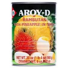 AROY-D rambutan with pineapple in syrup 565g