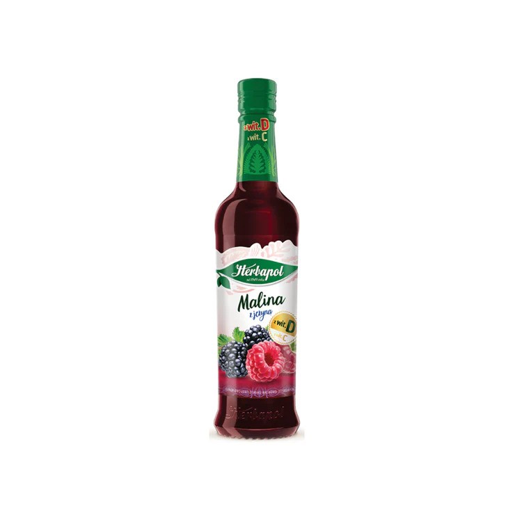 Herbapol Raspberry & Blackberry Flavoured Fruit Syrup 420ML