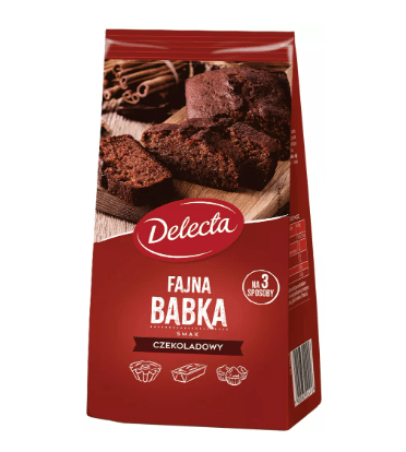 DELECTA CIASTO FAJNA BABKA CZEKOLADOWA 350G