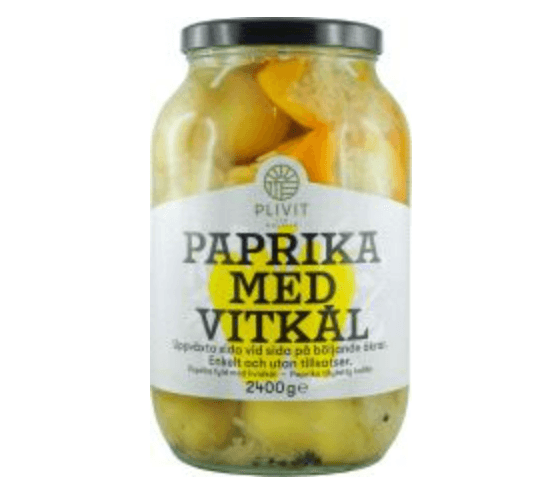 Plivit Paprika Fylte Med Vitkål 2400gr