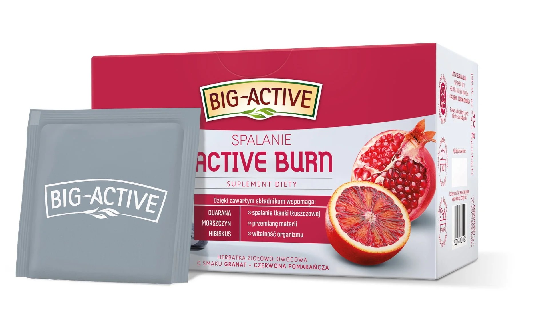 Big Active Te Guarana, fucus, hibiscus "Active burn Spalanie" (2g x 20 stk)