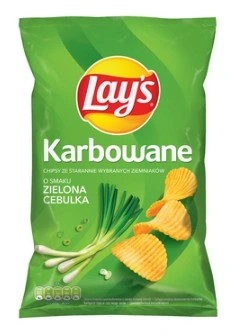 Lays Chips Karbowane Zielona cebula 120 g 