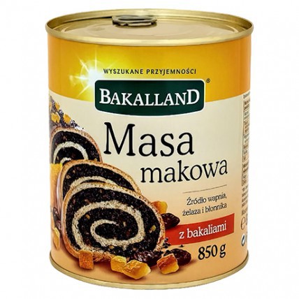 Bakalland Masa Makowa - Valmuefrømasse 850g stk