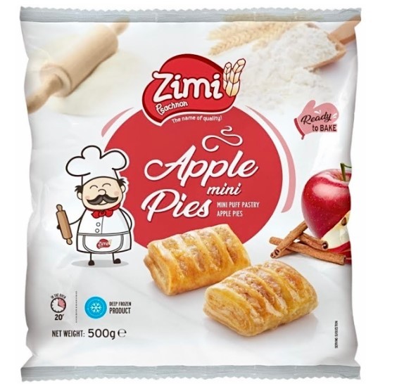 ZIMI MINI BUTTERDEIG KAKER M/ EPLEKREM 500 GR