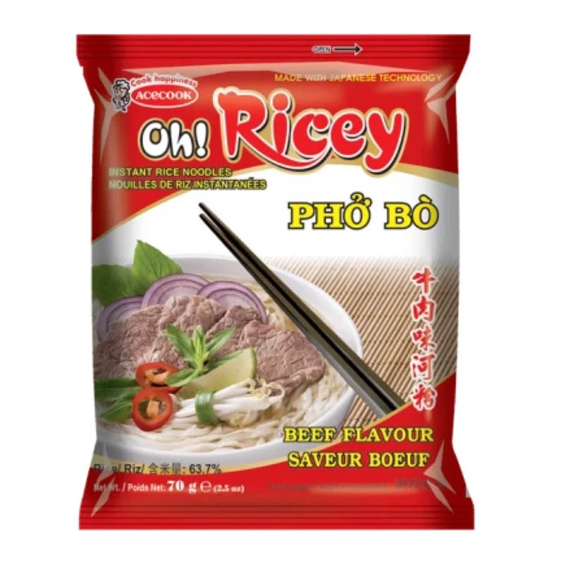 OH! RICEY Instant rice noodle beef flv 24 * 70 g