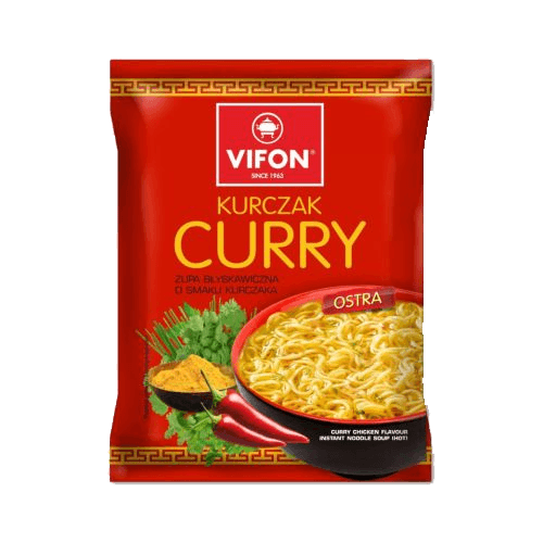 Vifon Instant nudler Spicy Kylling Curry "Kurczak curry ostra" 70g