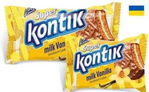 Konti kjeks "Super Kontik" med melke- vanilla smak 90gr - Ukraina -