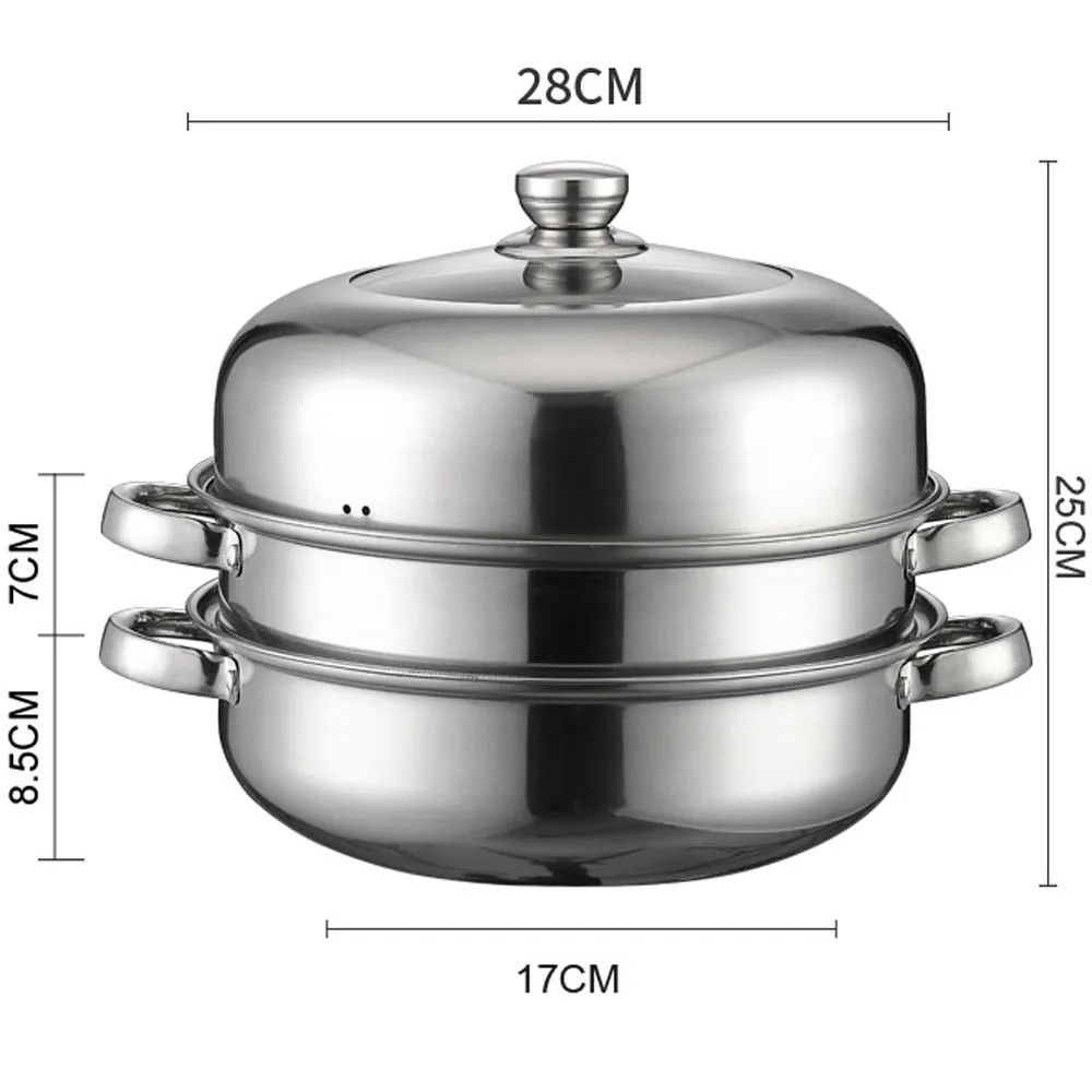 2-layer stainless steel steamer 30cm