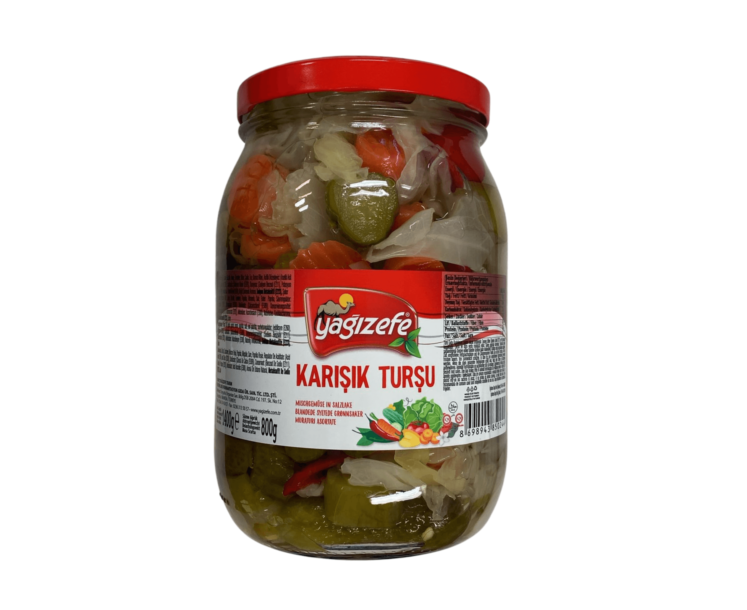 Yağızefe Blandede Sylteagurker (Mix Turşu) 1400g