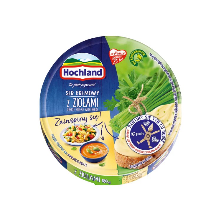 Hochland Cream Cheese With Herb in Portions 180 g