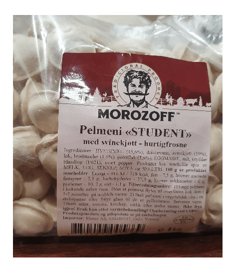 Pelmeni "Student Dumplings" med kjøtt 1kg