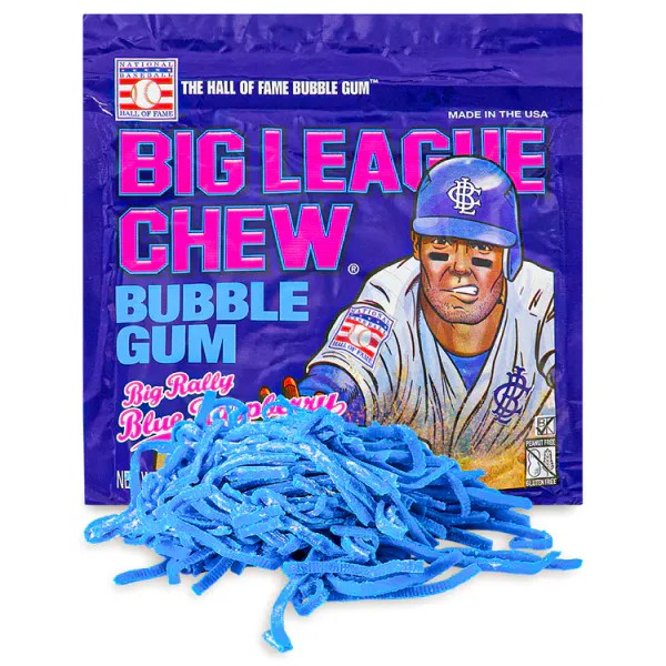 Big League Chew Bubblegum Blue Raspberry 60g