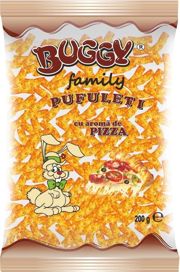 Buggy Corn puffs med pizza smak 150 g