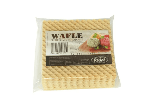 WAFLE TORTOWE KROJONE 60G RACHON