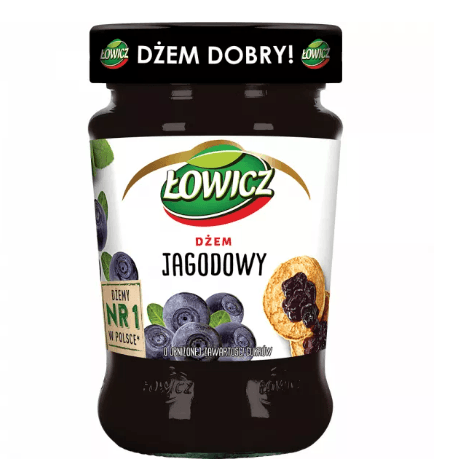 Lowicz Dzem Jagodowy Niskoslodzony 280g Maspex