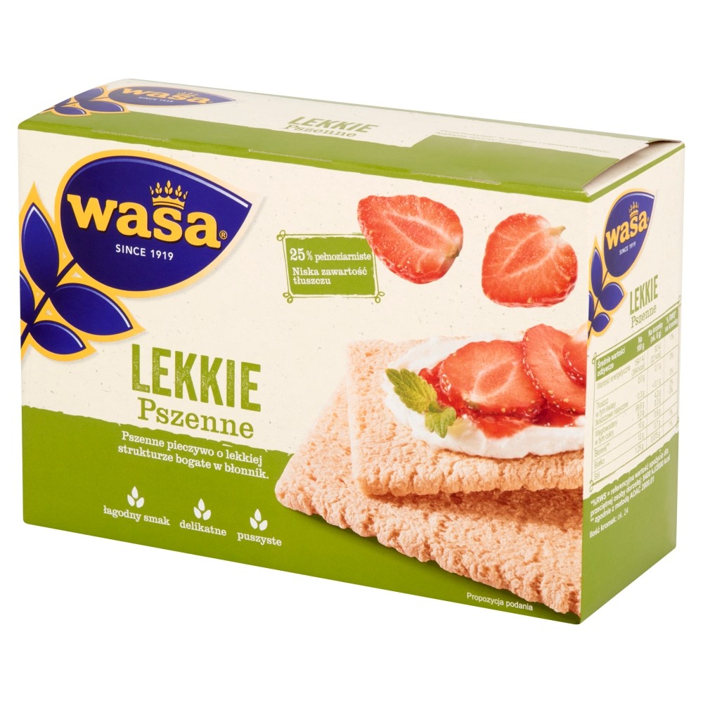 Wasa Knekkebrød Light grønn "Lekkie pszenne" 140 g - Polen -